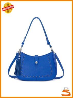 Small PU Leather Shoulder Bag Crossbody Purse with Tassel
